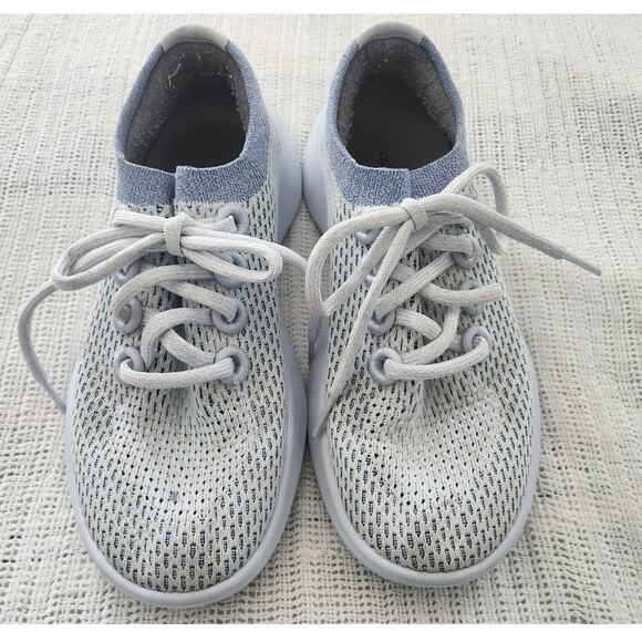 Allbirds Tree Dasher Women’s Size 7 Light Blue Running Shoes Sustainable Knit - Picture 1 of 13